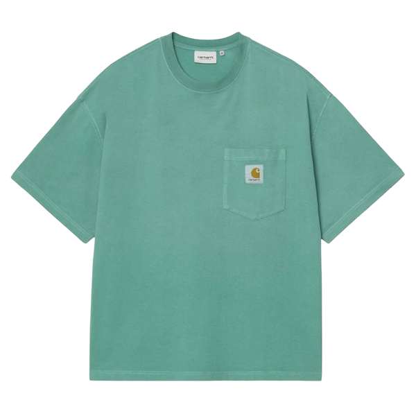 CARHARTT WIP - HUDSON POCKET T-SHIRT SAGUARO CHALK WASH