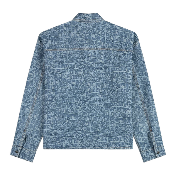 DAILY PAPER - CROC JACQUARD DENIM SHIRT BLUE