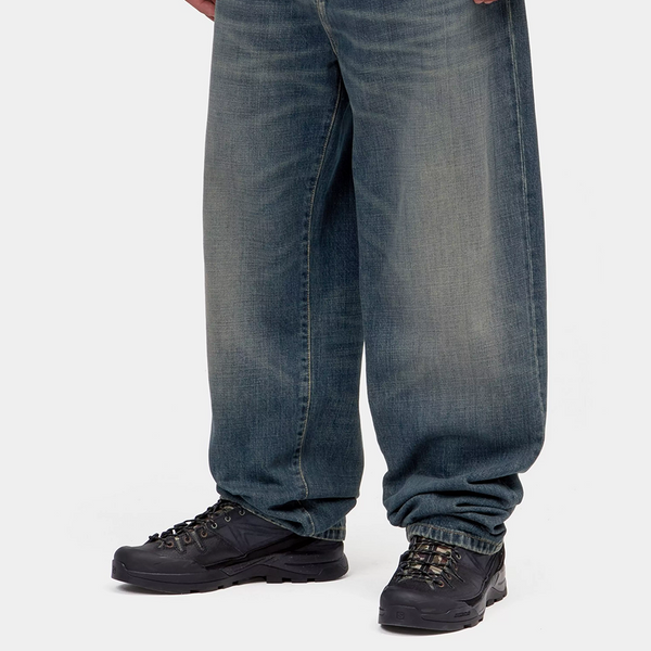 CARHARTT WIP - AARON PANT BLUE MID WORN USED