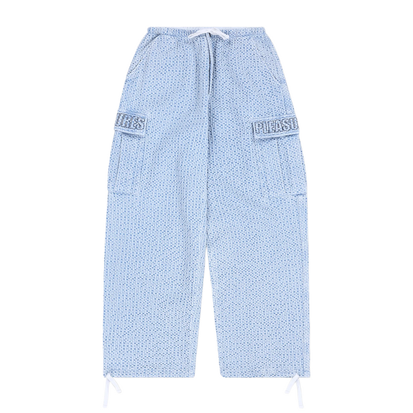 PLEASURES - KNITTED INDIGO CARGO PANTS INDIGO