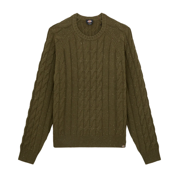 DICKIES - VANLEER CABLE SWEATER MILITARY GREEN