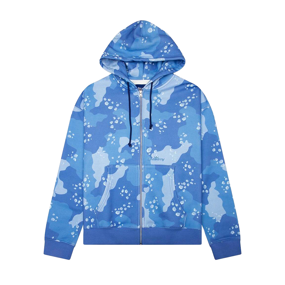 AWAKE - CAMO CROWN LOGO ZIP HOODIE