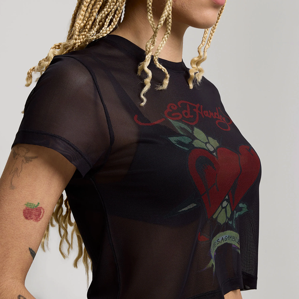 ED HARDY - W' LIFE IS A GAMBLE TEE BLACK