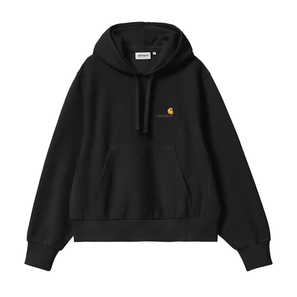 CARHARTT WIP - W' HOODED AMERICAN SCRIPT BLACK