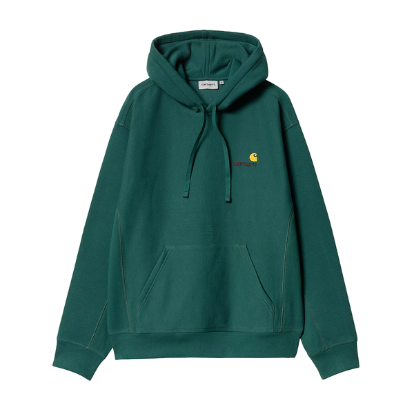 CARHARTT WIP - HOODED AMERICAN SCRIPT SWEATSHIRT MALACHITE