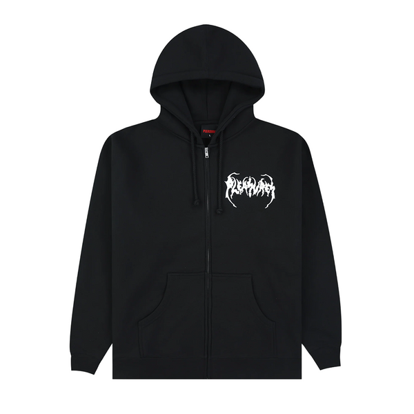 PLEASURES - POND ZIP HOODIE BLACK