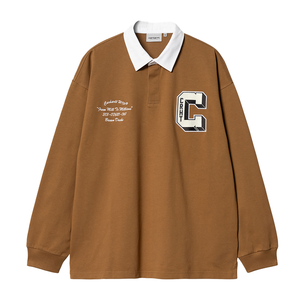 CARHARTT WIP - L/S DUCKS RUGBY SHIRT BROWN