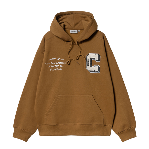 CARHARTT WIP - HOODED BROWN DUCKS SWEAT HAMILTON BROWN