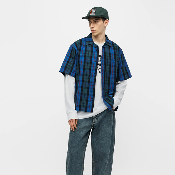 VANS - SEERSUCKER PLAID ROYAL COBALT