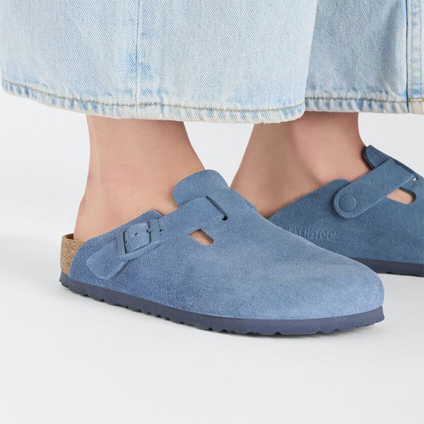 BIRKENSTOCK - BOSTON ELEMENTAL BLUE SUEDE LEATHER