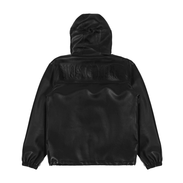 WASTED PARIS -  WINDBREAKER KINGDOM FAUX LEATHER BLACK