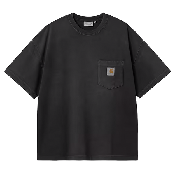 CARHARTT WIP - HUDSON POCKET T-SHIRT BLACK CHALK WASH