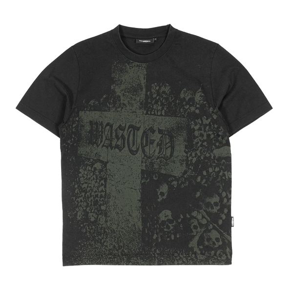 WASTED PARIS - CATACOMBS BOXY T-SHIRT BLACK