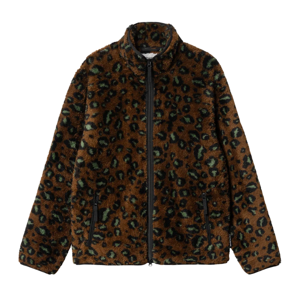 CARHARTT WIP - JEBSON SWEAT JACKET CAMO LEO TAMARIND BLACK