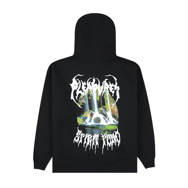 PLEASURES - POND ZIP HOODIE BLACK
