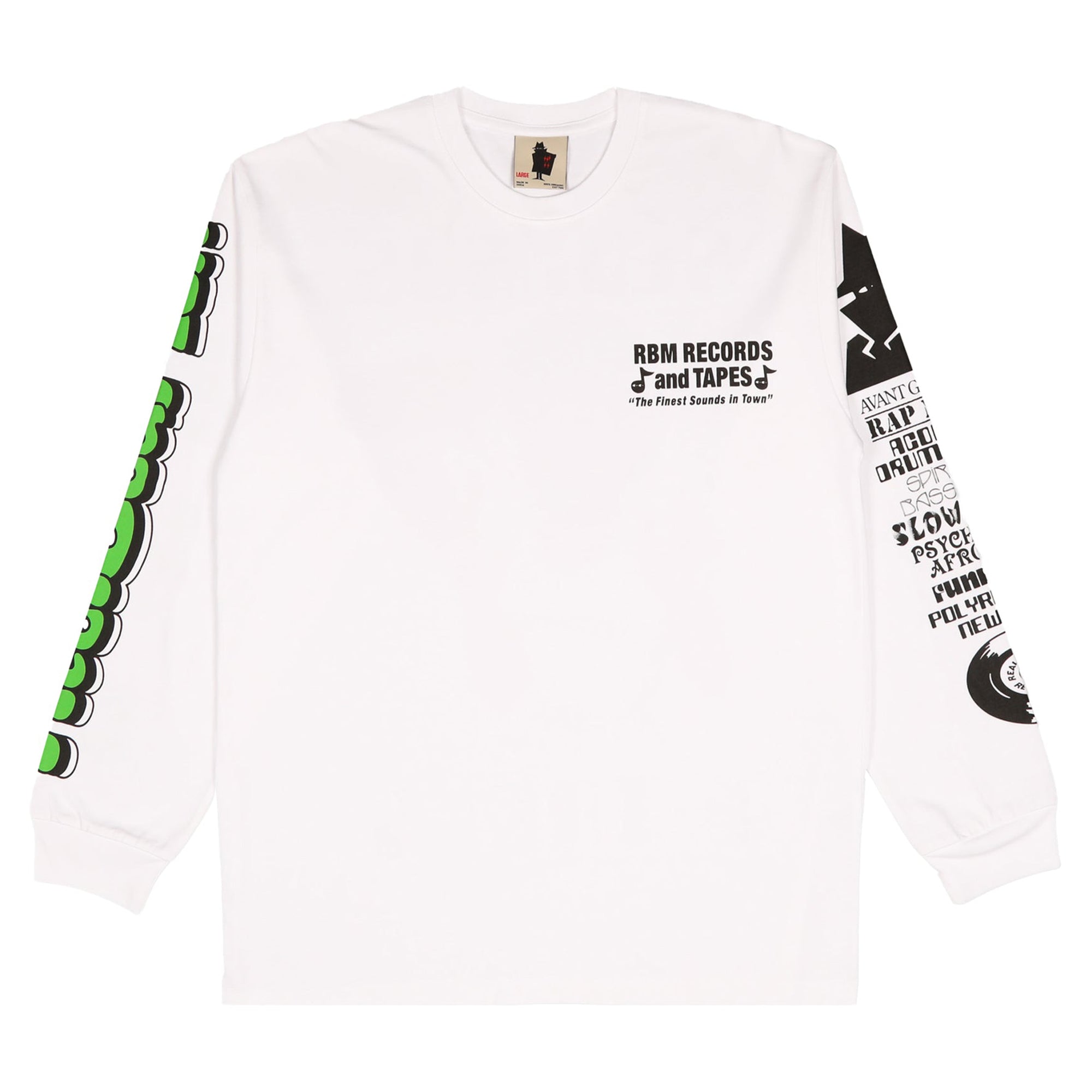 REAL BAD MAN - RECORDS & TAPES TEE WHITE