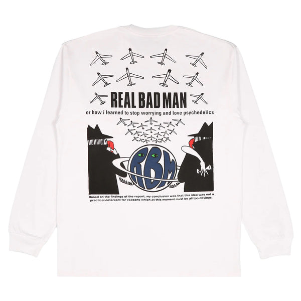REAL BAD MAN - STOP WORRYING TEE WHITE