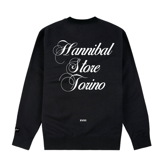 HANNIBAL STORE - SCRIPT CREWNECK BLACK￼