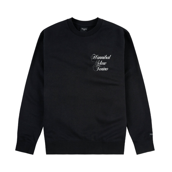 HANNIBAL STORE - SCRIPT CREWNECK BLACK￼