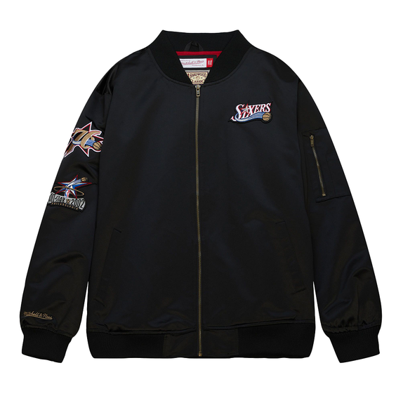 MITCHELL & NESS - SATIN BOMBER PHILADELPHIA 76ERS