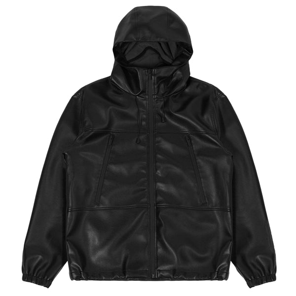 WASTED PARIS - WINDBREAKER NATION FAUX LEATHER BLACK