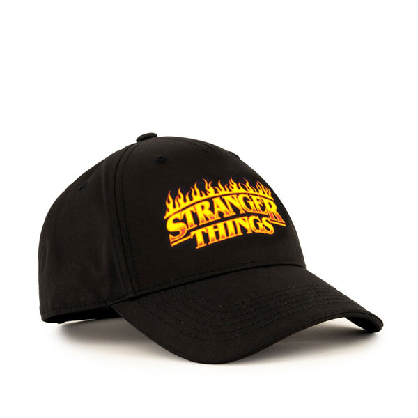 CHAMPION X STRANGER THINGS -  FIRE LOGO BASEBALL CAP BLACK